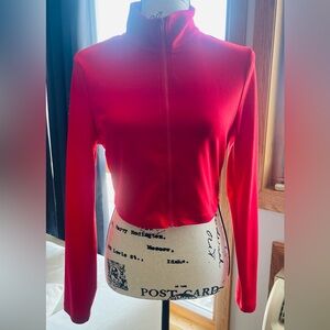 Red Women's Long Sleeve Top